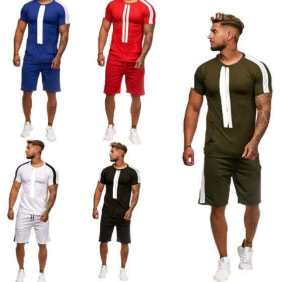 mens shorts tracksuit set