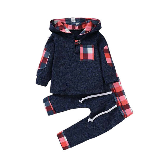 Pants Fall Clothes Set 2pcs Newborn Toddler Kids Baby Boys Outfits hooded coat