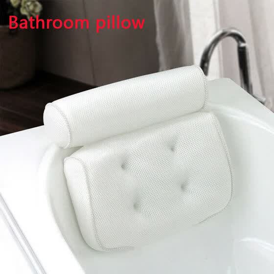 Shop 3d Mesh Bathroom Bathtub Pillow Backrest Headrest Suction Cup