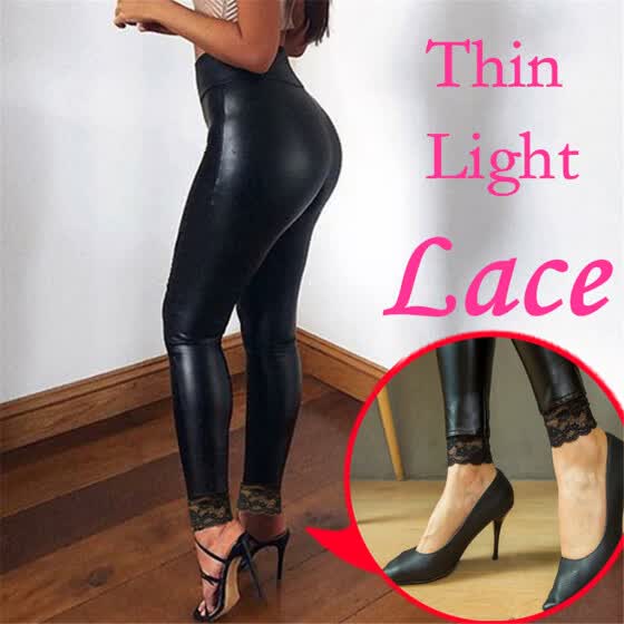 ladies lace up leather trousers