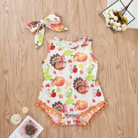 baby girl thanksgiving romper