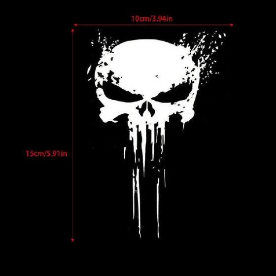 Shop Punisher Skull Blood Vinyl Car Decals Stickers Motorcycles