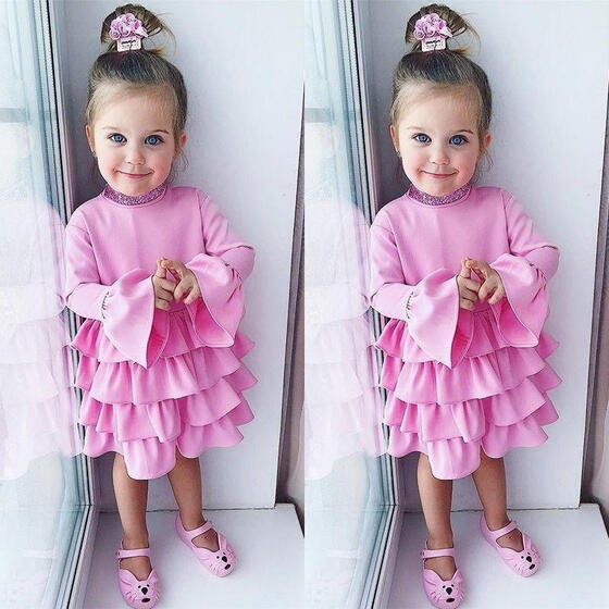 Flower Girl Princess Dress Kid Baby Party Wedding Pageant Formal Dresses Clothes