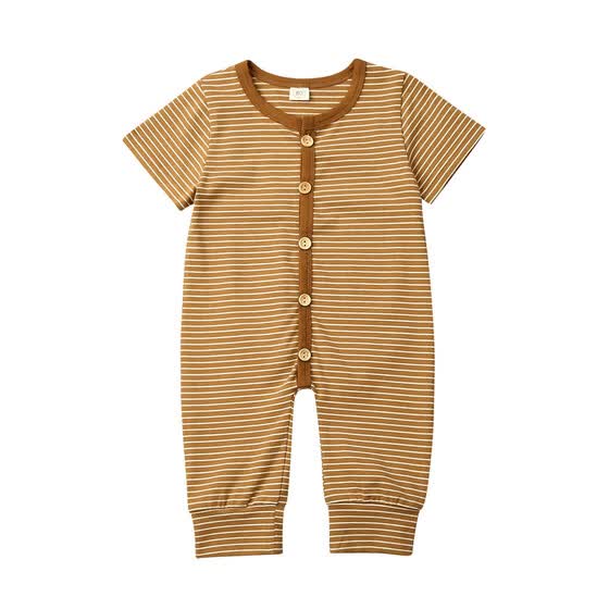 striped romper baby