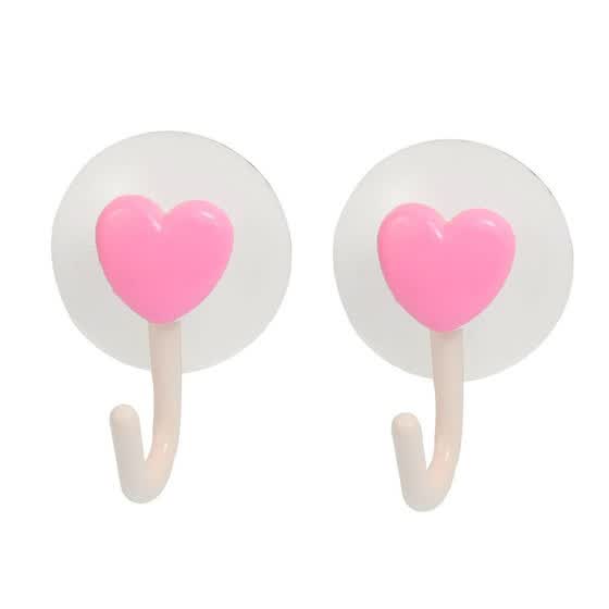 Shop Upperx 2 Pieces Pink Heart Shape Decoration Bath Towel