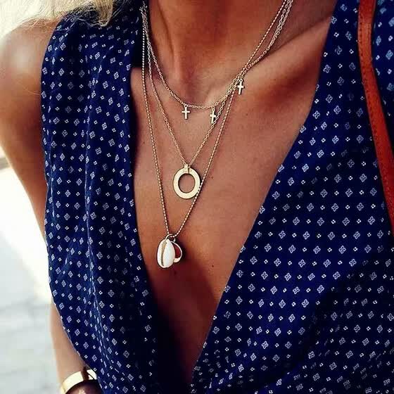 Multi Layer Shell Pendant Necklace For Women Gold Chain Crystal Choker Necklaces Summer Bohemian Best Friend Jewelry From On Jd Com Global Site Joy - Best Gold Pendants Necklaces Multi Layer Shell Pendant Necklace For Women Gold Chain Crystal Choker Necklaces Summer Bohemian Best Friend Jewelry From On Jd Com Global Site Joy - Best Gold Pendants Necklaces