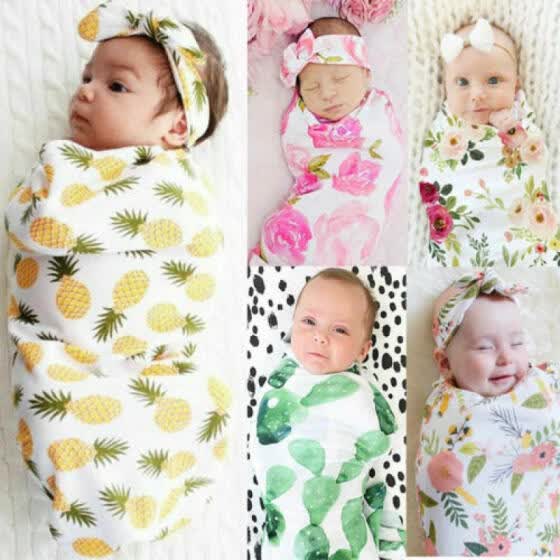 baby floral swaddle