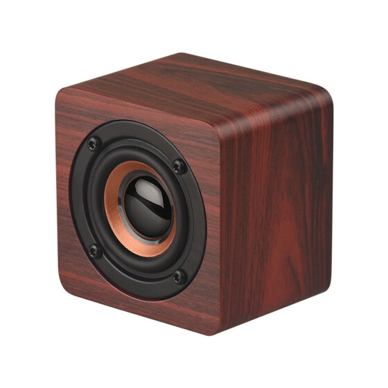 Q1 Mini Wooden Bluetooth Speaker Portable Wireless Subwoofer Strong Bass Powerful Sound Box Music Magic Cube for Smartphone Tablet