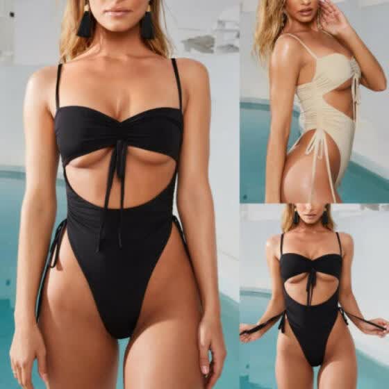 deep v monokini