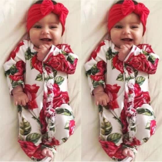 floral bodysuit baby girl