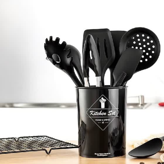 Shop Kitchen Utensils Set 9pcs All Over Silicone Non Stick