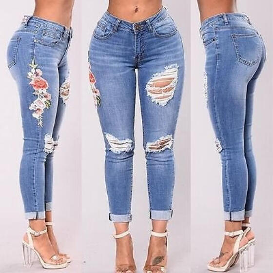 ladies jeans embroidery designs