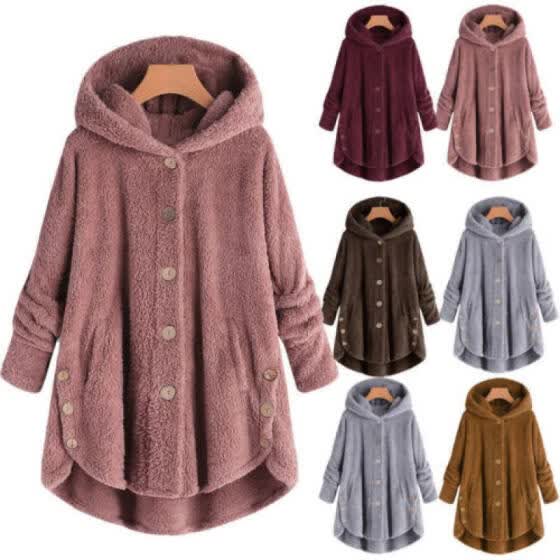 teddy bear jacket womens with hood