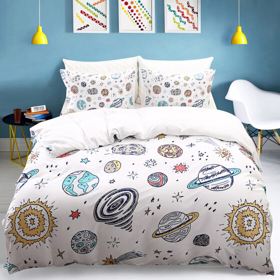 Shop Pattern Printed Duvet Cover Set Home Soft Bedding Set Online