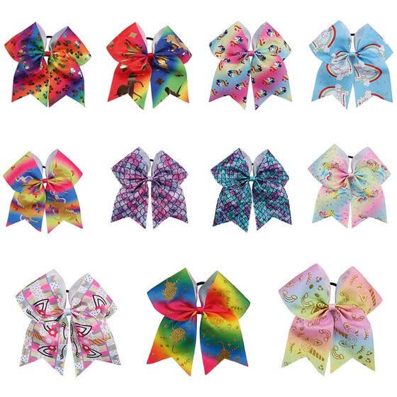 Shop Hair Tie String Unicorn Bowknot Ribbon Daily Life Elastic