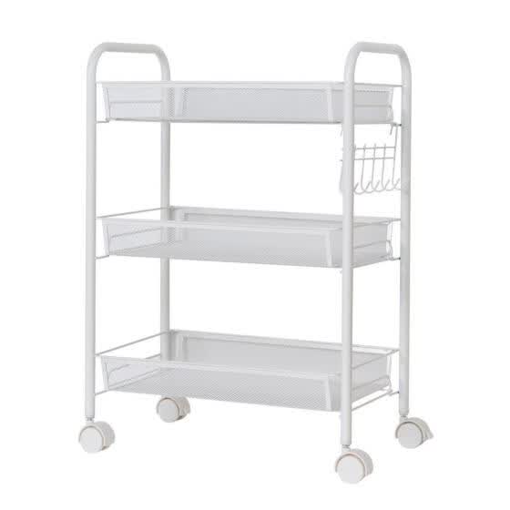 Shop 3 Tier Shelf Shelving Rack Rolling Kitchen Pantry Storage