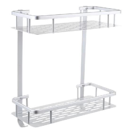 two tier bathroom shelf