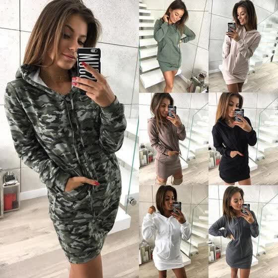 Shop Women Ladies Hoody Sweatshirt Long Sleeve Sweater Hoodies Jumper Winter Dress Online From Best Girls Sportswear On Jd Com Global Site Joybuy Com