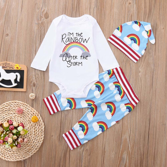 rainbow baby clothes boy