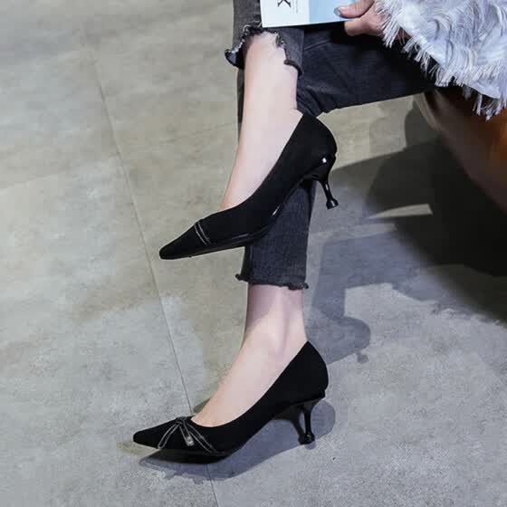 Shop Autumn Pointed High Heel High Heeled Shoes Women S Fine And Sexy Black Women S Shoes Korean Girls Online From Best Sports Footwear On Jd Com Global Site Joybuy Com