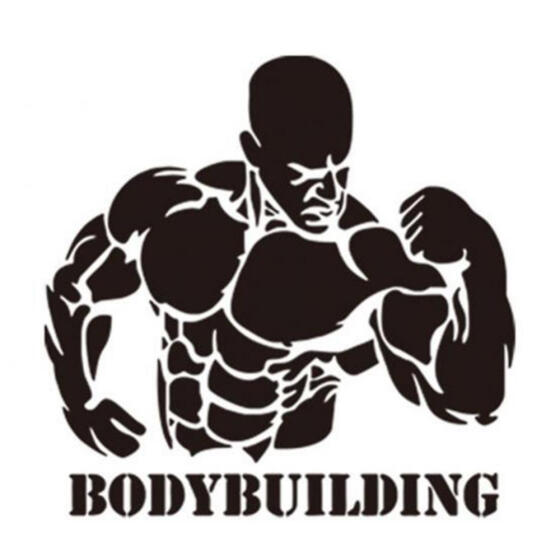 Body Building Gym Exercise Muscle Workout Weights Wall Art Decal Sticker Picture