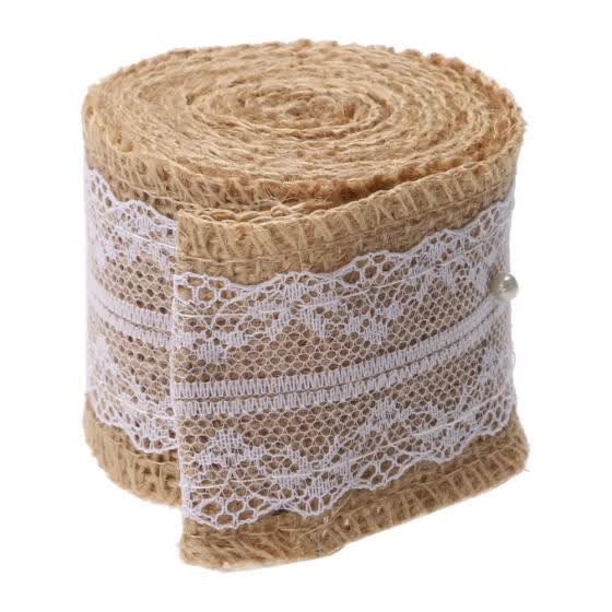 Shop 2m Roll Linen Lace Handmade Christmas Crafts Jute Burlap