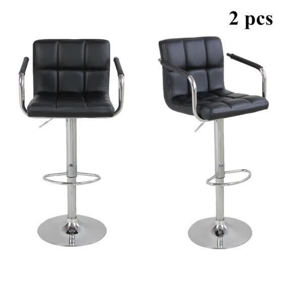 2 Pcs Bar Stools With Back Arm Black Pu Adjustable Hydraulic Swivel Barstools Set Of From Best Kitchen Dining Room Furniture On Jd Com Global Site Joy - Black Bar Stools With Backs And Arms 2 Pcs Bar Stools With Back Arm Black Pu Adjustable Hydraulic Swivel Barstools Set Of From Best Kitchen Dining Room Furniture On Jd Com Global Site Joy - Black Bar Stools With Backs And Arms