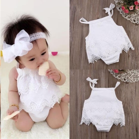 Toddler Infant Baby Girl Romper Bodysuit Jumpsuit Lace Sunsuit Outfits Clothes