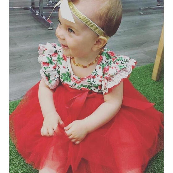 Kids Baby Girls Toddler Princess Pageant Party Tutu Lace Bow Flower Floral Dress