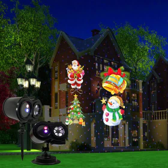 Star Pattern Red Blue Laser Projection Light Lawn Star Pattern Red Blue Laser Projection