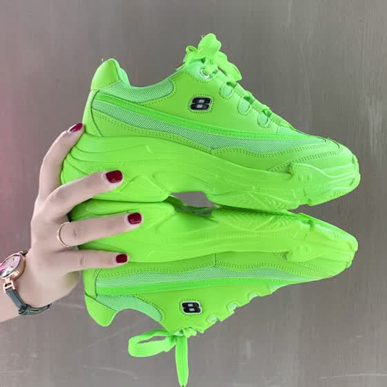 fluorescent sports shoes