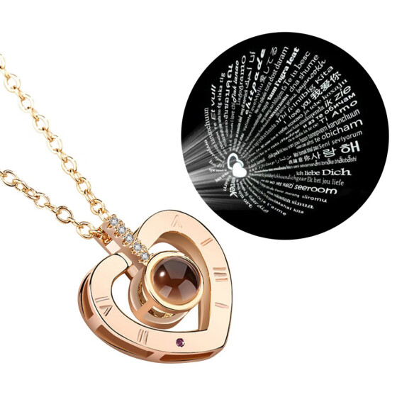 Shop Necklace Pendant Hidden Text 100 Different Languages I Love You Necklace Online From Best Chain Necklaces On Jd Com Global Site Joybuy Com