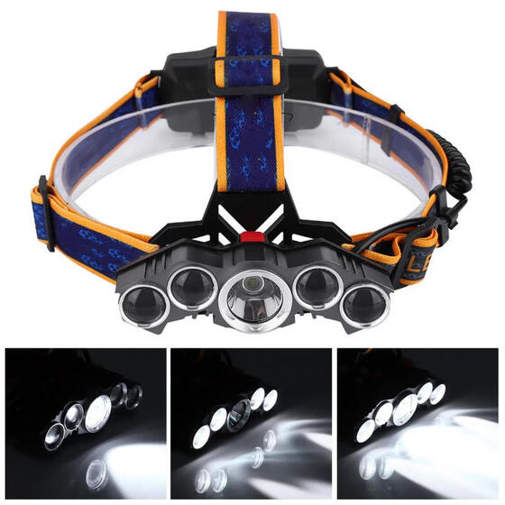 20000LM Focus LED USB Headlamp Torch Waterproof Rechargeable Flashlight Outdoor