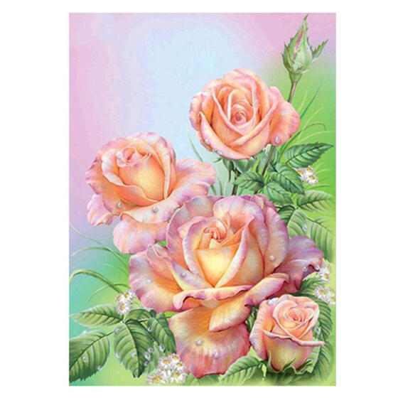 Rose Flower 5D Diamond Embroidery Painting DIY Home Decor Craft Cross Stitch