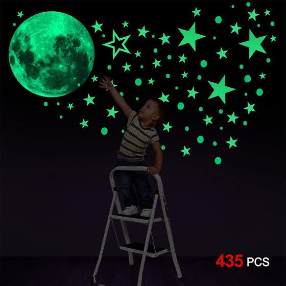 Shop Follure Glow In The Dark Star Wall Stickers Round Stars