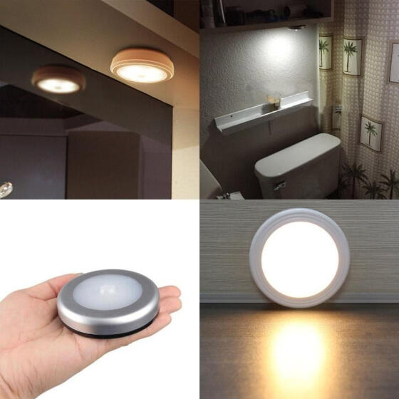 6-LED Night Light Motion Sensor Wall Closet Cabinet Stair Wireless Lamp UK