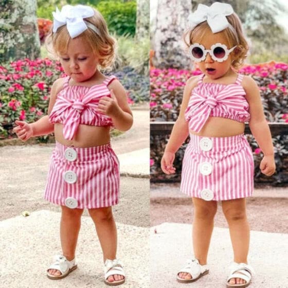 baby girl crop top outfit