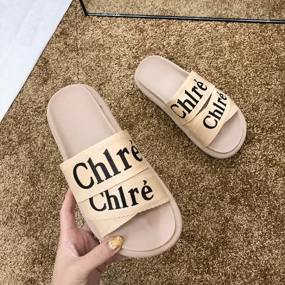 thick sole slippers women's