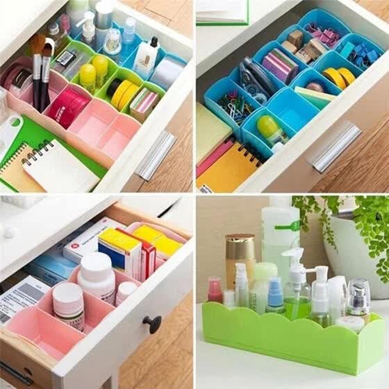 Shop 5 Grids Plastic Organizer Tie Bra Socks Drawer Cosmetic