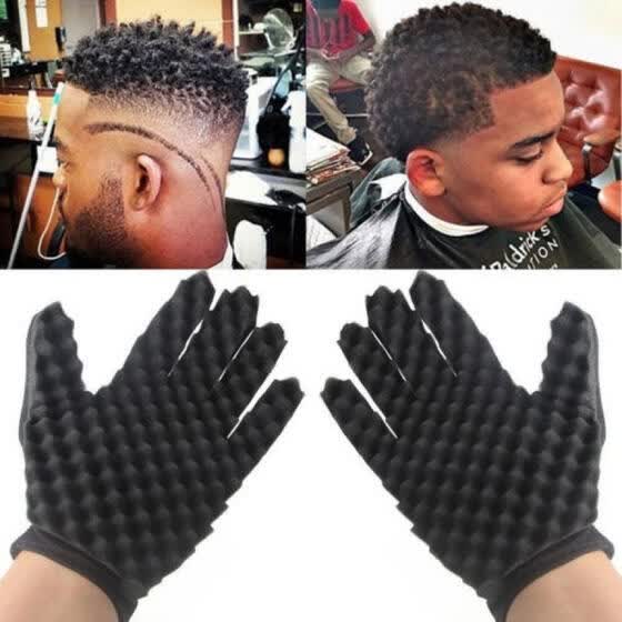 Shop Curling Mold Coil Black Curly Hair Gloves Wave Barber Hair
