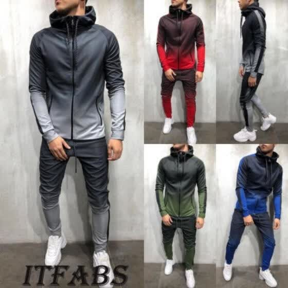 mens slim fit jogging suits