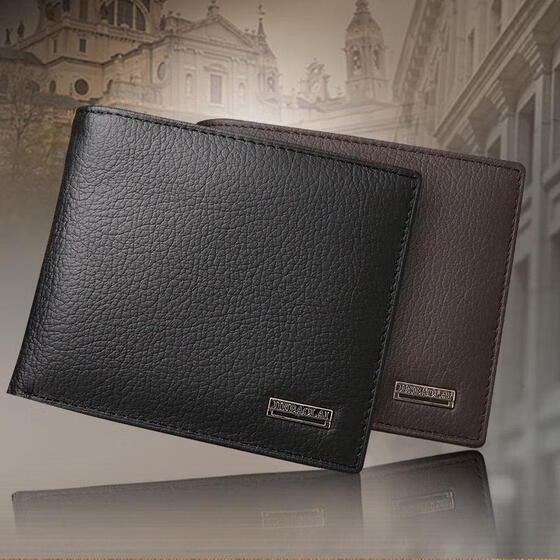 Fashion Mens Genuine Leather Bifold Wallet Credit//ID Card Holder Slim Coin Purse