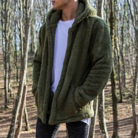 teddy fur jacket mens
