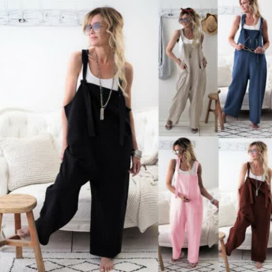 linen baggy jumpsuit