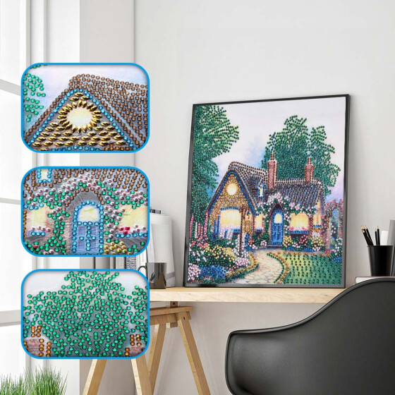 Special Shaped Diamond Painting DIY 5D Partial Drill Cross Stitch Kits Crystal C