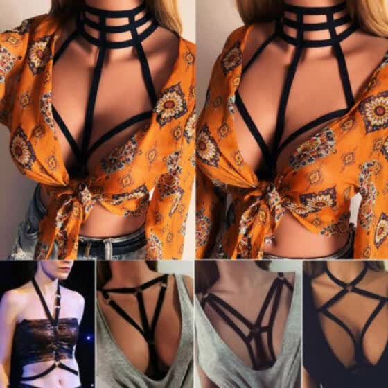 harness bandage strap bralette