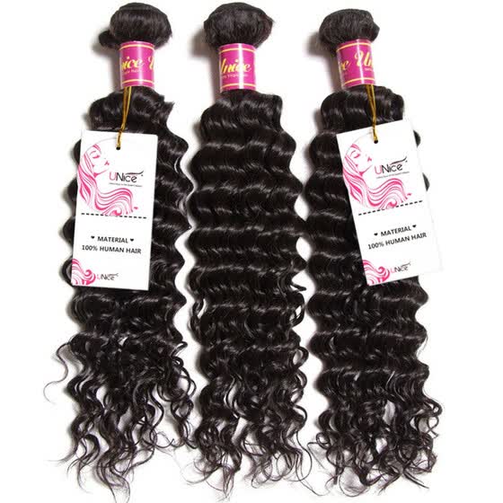 Shop Unice Hair 8a Peruvian Deep Curly Wave Virgin Human Hair