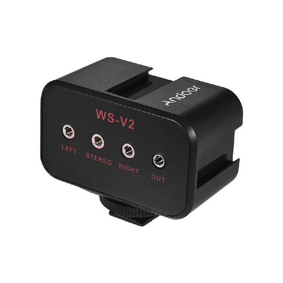 Andoer Dual Hot Shoe V Mount Bracket for Video Lights Microphones or Monitors on Cameras and Camcorders