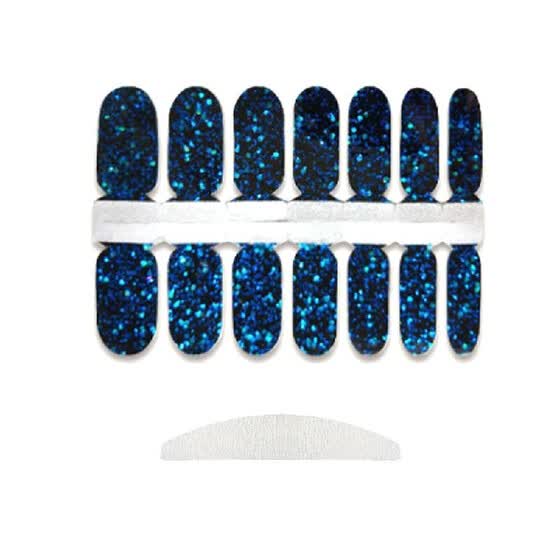 Shop Glitter Nail Stickers Wrap Cover Full Nail Polish Sticker