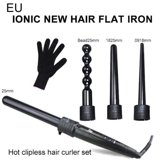 curling iron with interchangeable barrels